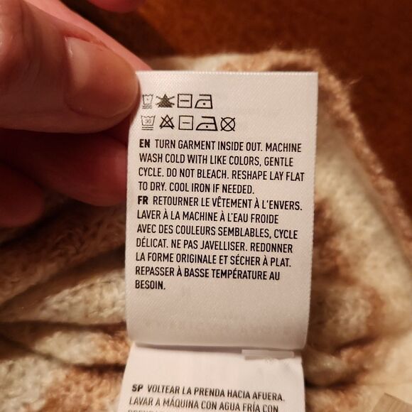 American Eagle Oversized Cropped Bell Sleeve Cardigan Medium, White Pink Stripes - Picture 9 of 10